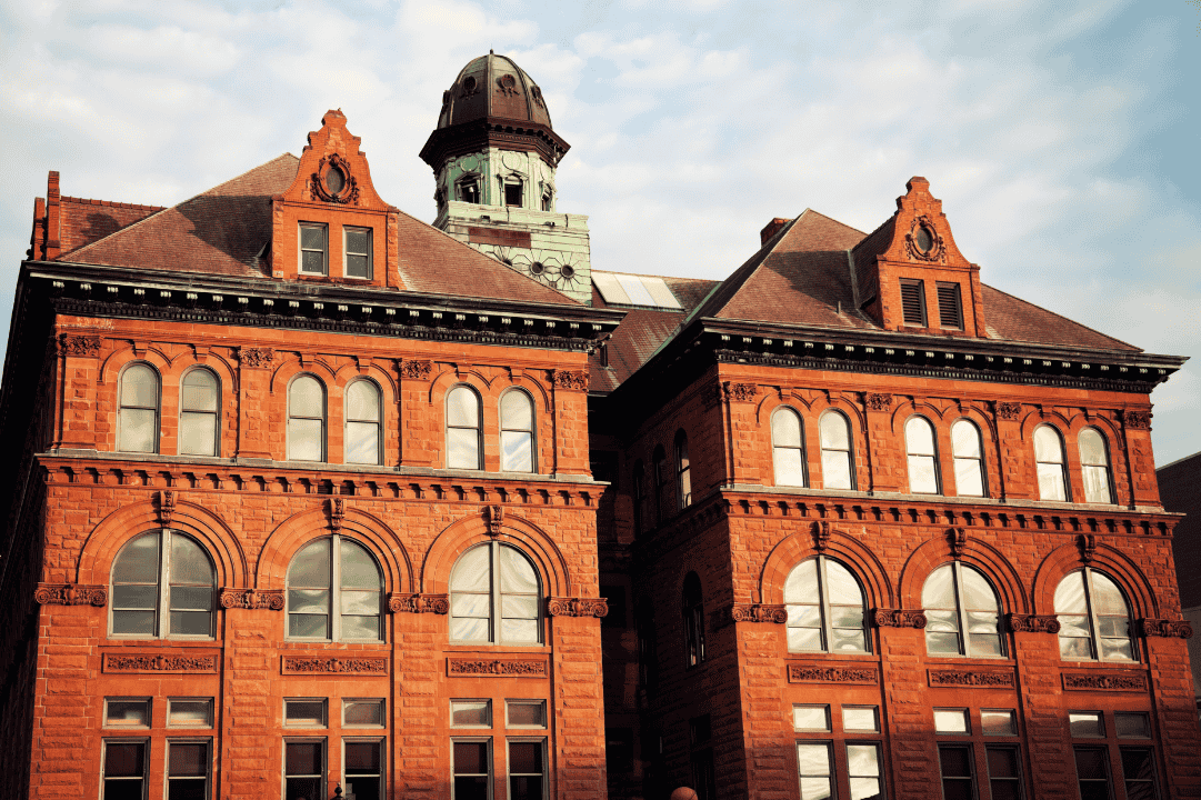 City Hall in the center of Peoria City Peoria County Illinois