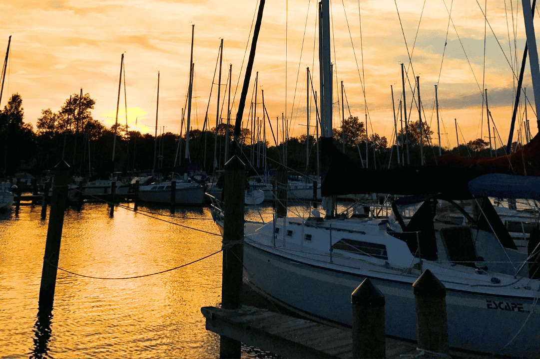 Sunset in Cambridge Island Eastern Shore Talbot County Maryland USA